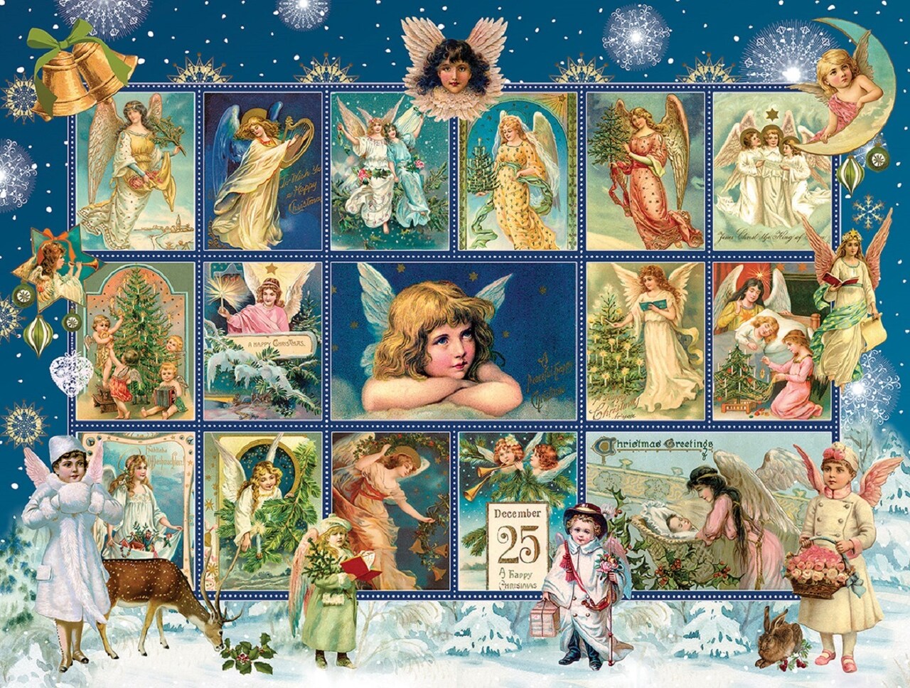 Sunsout Christmas Snow Angels 300 pc Christmas Jigsaw Puzzle 55966